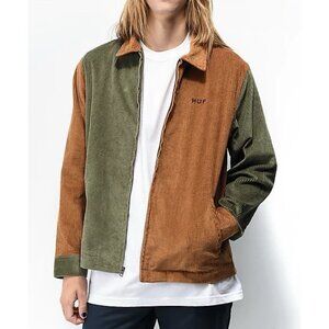 HUF Vandenburg Toffee & Olive Corduroy Jacket Men's Sz M
